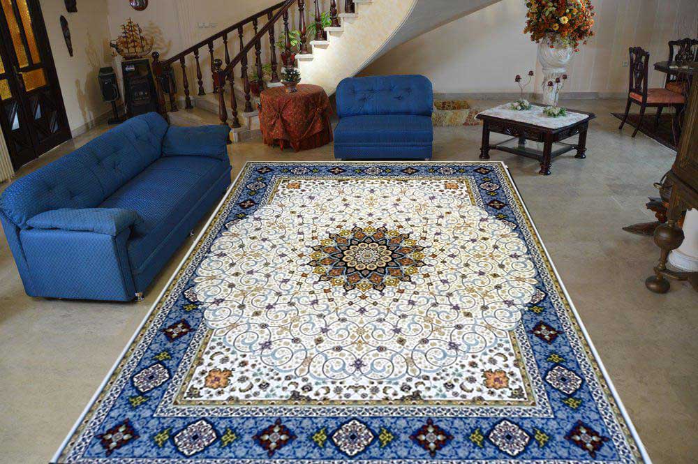 Zartosht-rug-Shabestan-Cream-1200-6 فرش 1200 شانه شاهکار صفویه طرح شبستان کرم