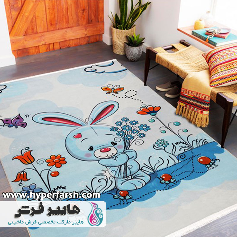 فرش کودک طرح خرگوش کد 101200