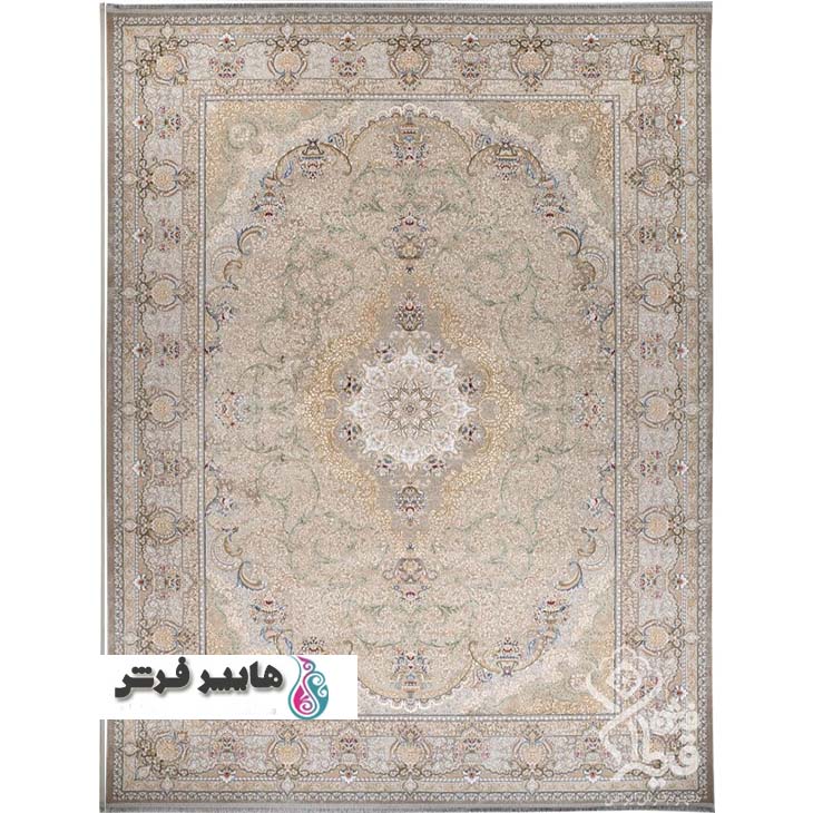طرح فرد-کرم فرش قیطران طرح فارد زمینه کرم - Image 1